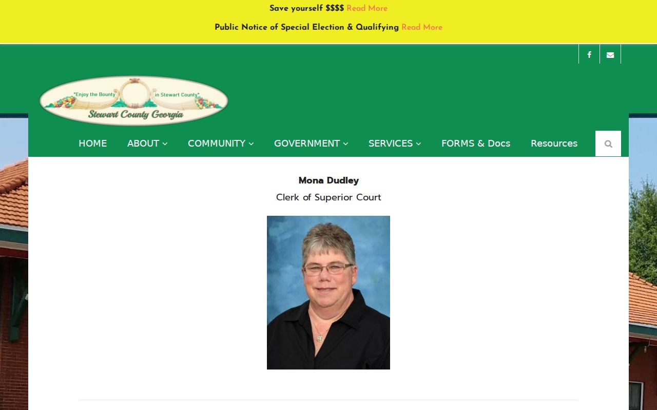 Stewart County bench warrant Superior Court Clerk record source
