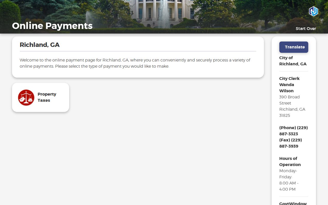 Stewart County municipal warrant Richland payment page distinction